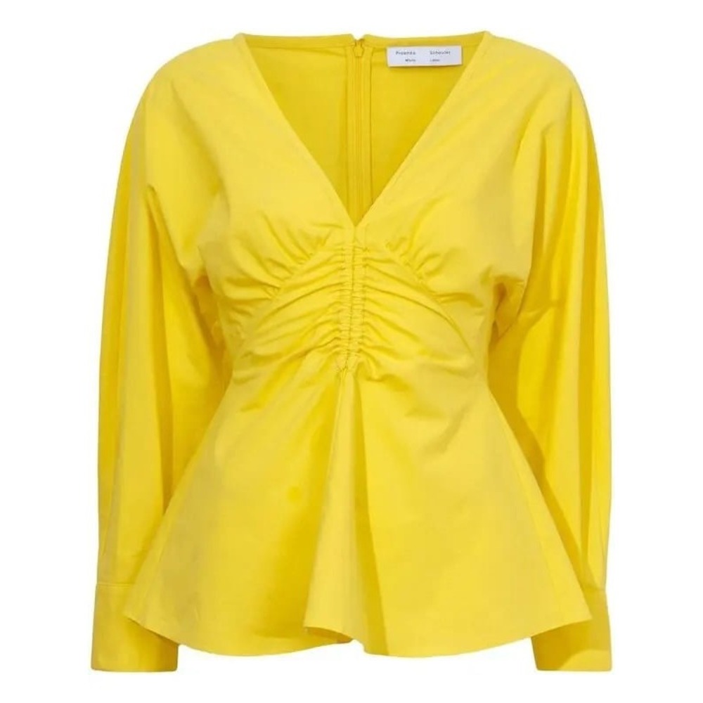 Proenza Schouler White Label Lemon Yellow Peplum Top NWT [SIZE 0]